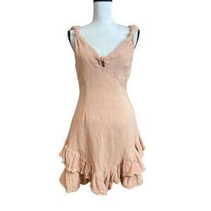 Saints + Secrets gauze blush dress medium